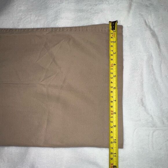 Talbots Women’s Wide Leg Belted Crop Pants Khaki Tan Size 12 EUC - Picture 10 of 11